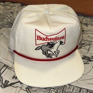 Budweiser Hat - Cream and Red